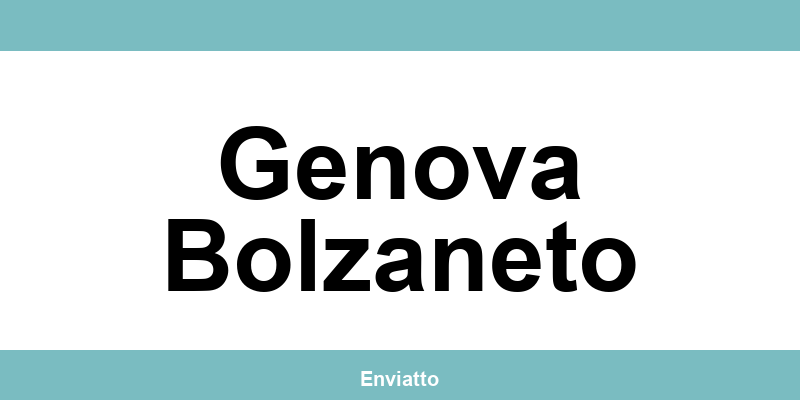 Numero di telefono della sede SDA Express a Genova Bolzaneto